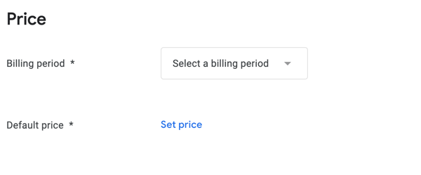 introducir precio de suscripciones