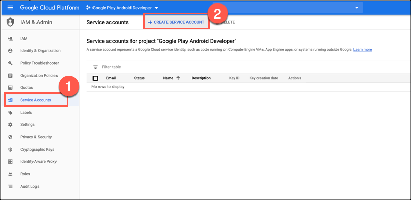 Consola de API de Google